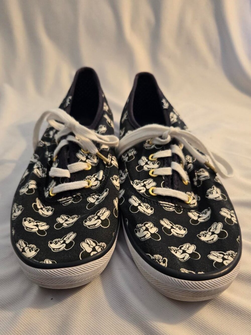 Keds Disney Minnie Mouse Sneakers Black White Blue Low Top Shoes Womens Size 9